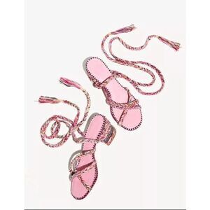 New | Anthropologie   Amambaih Isabel Braided Heel Sandal sz 36